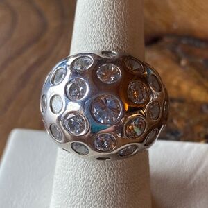 Dome Ring CZ silver